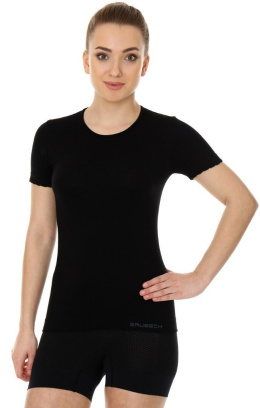 Koszulka damska z krótkim rękawem czarna SS00970 Brubeck