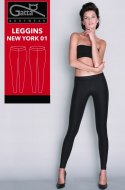 Gatta New York 01 czarne legginsy eco skóra r - L